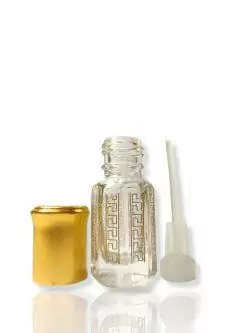 20x 3ml leere Glas Flasche Flakon Achteck für Attar/Misk mit Stick